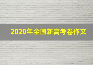 2020年全国新高考卷作文