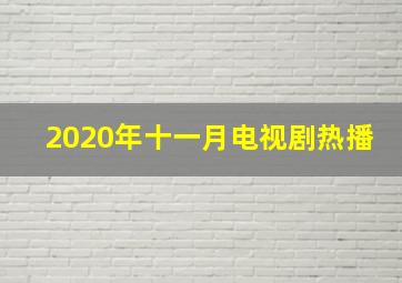 2020年十一月电视剧热播