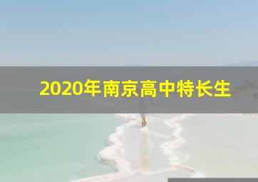 2020年南京高中特长生