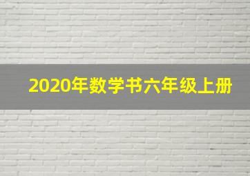 2020年数学书六年级上册