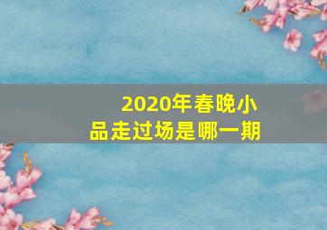 2020年春晚小品走过场是哪一期