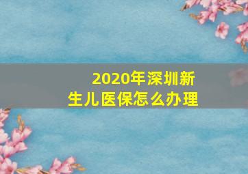 2020年深圳新生儿医保怎么办理