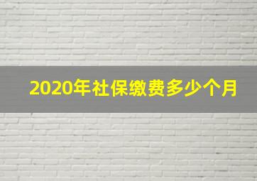 2020年社保缴费多少个月