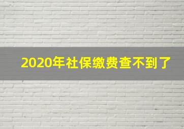 2020年社保缴费查不到了