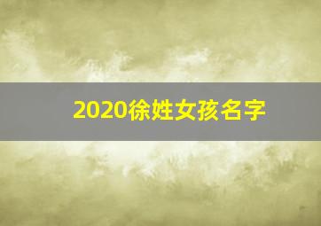 2020徐姓女孩名字