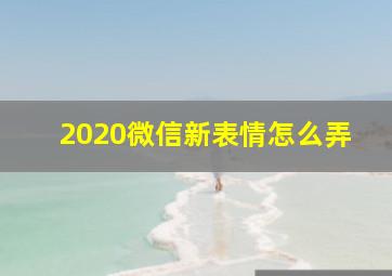 2020微信新表情怎么弄