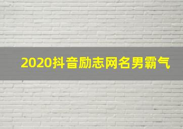 2020抖音励志网名男霸气