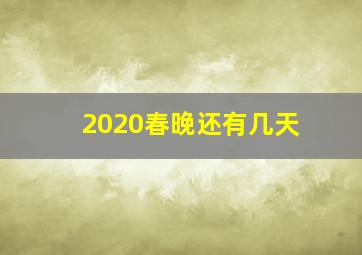 2020春晚还有几天