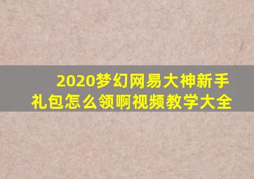 2020梦幻网易大神新手礼包怎么领啊视频教学大全