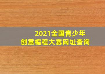 2021全国青少年创意编程大赛网址查询