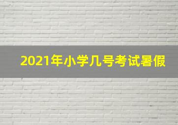 2021年小学几号考试暑假