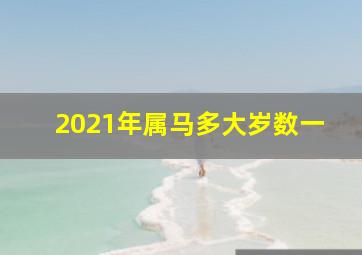 2021年属马多大岁数一