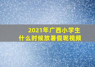 2021年广西小学生什么时候放暑假呢视频