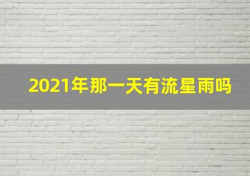 2021年那一天有流星雨吗