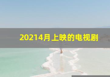 20214月上映的电视剧