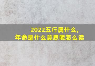 2022五行属什么,年命是什么意思呢怎么读