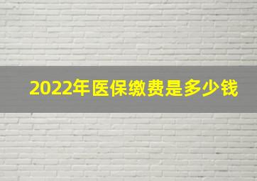 2022年医保缴费是多少钱