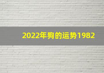 2022年狗的运势1982