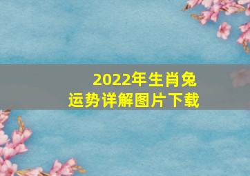 2022年生肖兔运势详解图片下载