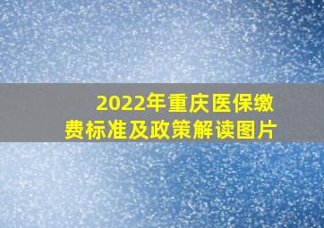 2022年重庆医保缴费标准及政策解读图片