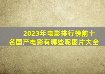 2023年电影排行榜前十名国产电影有哪些呢图片大全