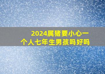 2024属猪要小心一个人七年生男孩吗好吗