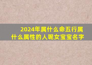 2024年属什么命五行属什么属性的人呢女宝宝名字