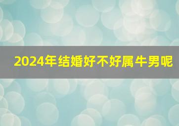 2024年结婚好不好属牛男呢