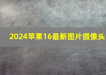 2024苹果16最新图片摄像头