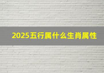 2025五行属什么生肖属性