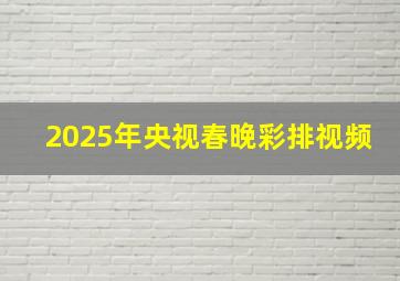 2025年央视春晚彩排视频