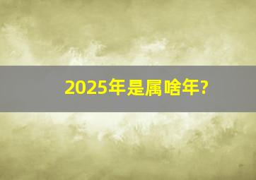 2025年是属啥年?