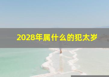 2028年属什么的犯太岁