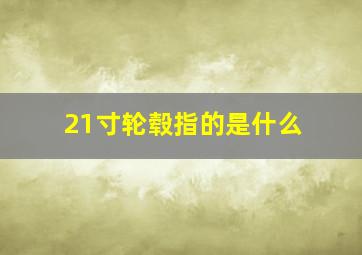 21寸轮毂指的是什么