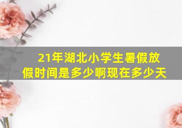 21年湖北小学生暑假放假时间是多少啊现在多少天