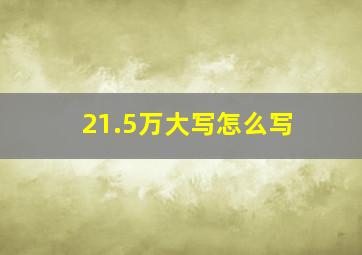 21.5万大写怎么写