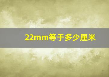 22mm等于多少厘米