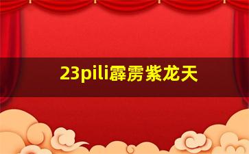 23pili霹雳紫龙天