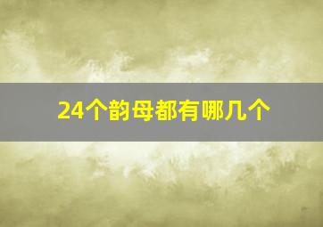 24个韵母都有哪几个