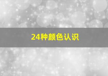 24种颜色认识