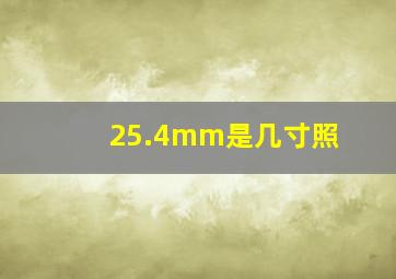 25.4mm是几寸照