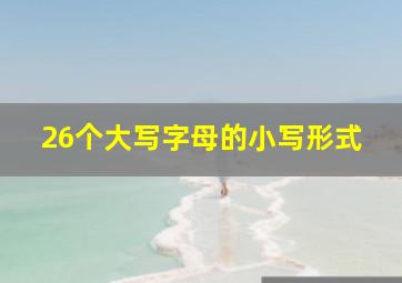 26个大写字母的小写形式