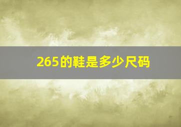 265的鞋是多少尺码