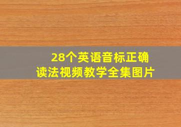 28个英语音标正确读法视频教学全集图片