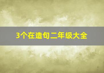 3个在造句二年级大全