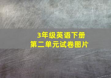 3年级英语下册第二单元试卷图片