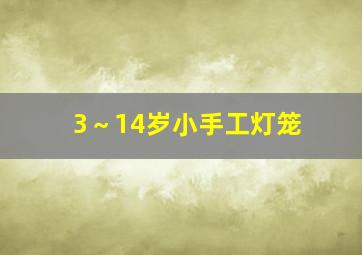 3～14岁小手工灯笼