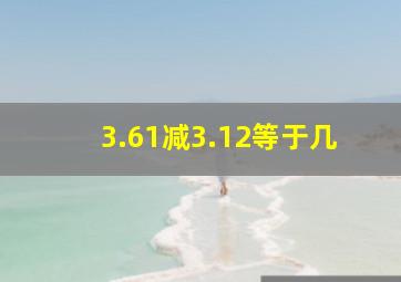 3.61减3.12等于几