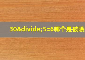 30÷5=6哪个是被除数