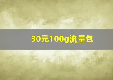 30元100g流量包